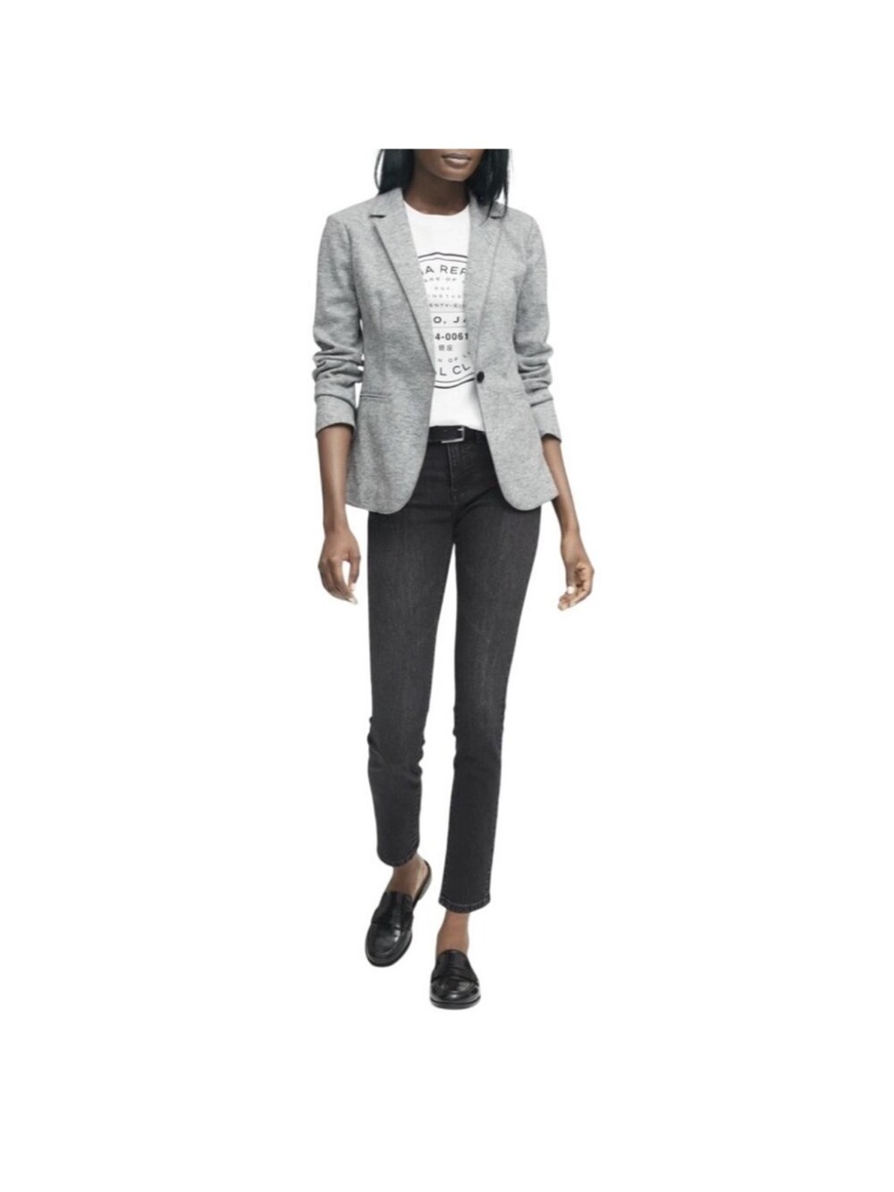 Banana Republic Gray Sweater Blazer